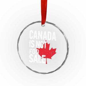Canada Is Not For Sale Crystal Glass Ornament Distressed Vintage Canadian Maple Leaf TS02 Print Your Wear