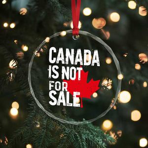 Canada Is Not For Sale Crystal Glass Ornament Distressed Vintage Canadian Maple Leaf TS02 Print Your Wear