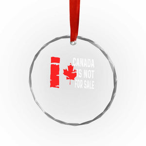 Canada Is Not For Sale Crystal Glass Ornament Maple Leaf Candadian Flag Distressed TS02 Print Your Wear