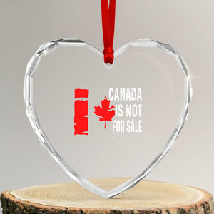 Canada Is Not For Sale Heart Crystal Glass Ornament Maple Leaf Candadian Flag Distressed TS02 Transparent Glass 3'' Heart Print Your Wear