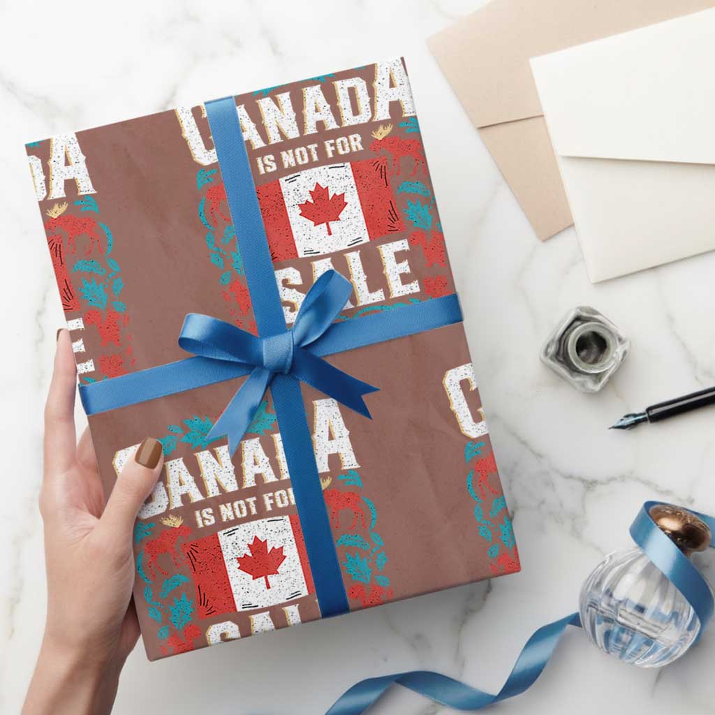 Canada Is Not For Sale Wrapping Paper Roll TS02 Mocha Print Your Wear
