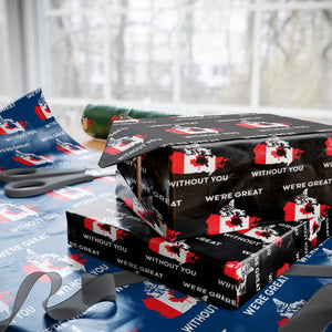 Canada Is Not For Sale Wrapping Paper Roll 51st State Not For Sale Were Great Without You TS02 Black Print Your Wear