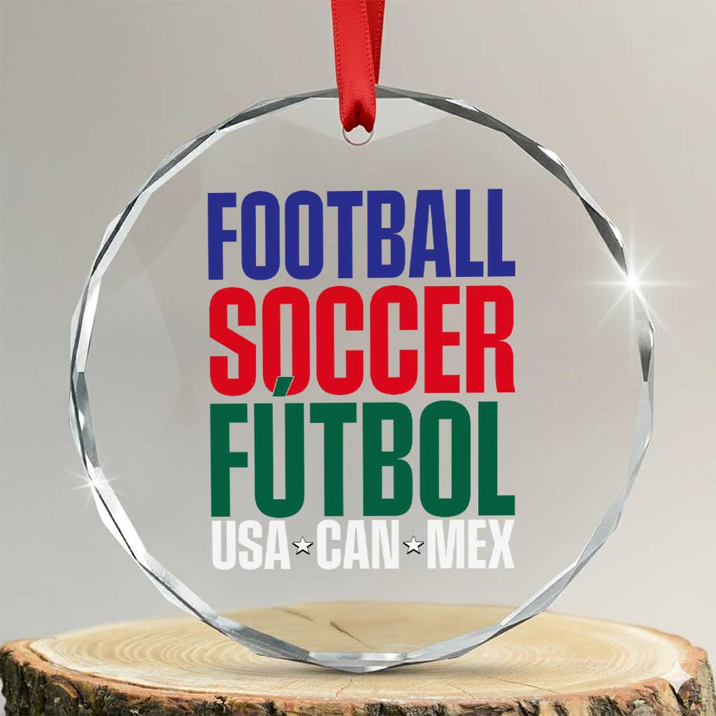 Canada Mexico USA Crystal Glass Ornament Football Fan Gift TS12 Transparent Glass 3'' Circle Print Your Wear