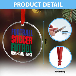 Canada Mexico USA Crystal Glass Ornament Football Fan Gift TS12 Print Your Wear