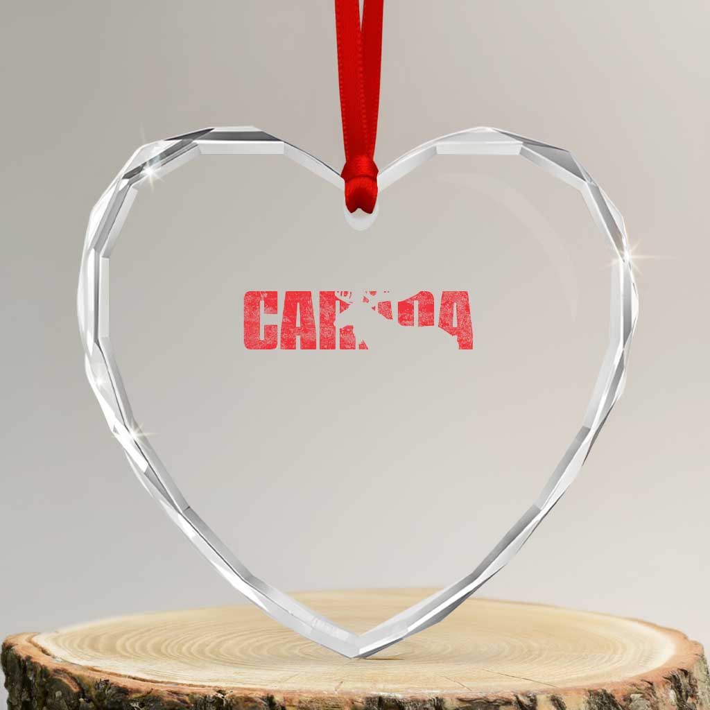 Canada Moose Heart Crystal Glass Ornament Canadian Pride TS10 Transparent Glass 3'' Heart Print Your Wear