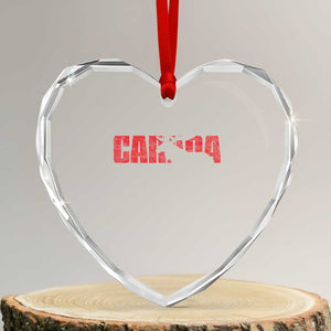 Canada Moose Heart Crystal Glass Ornament Canadian Pride TS10 Transparent Glass 3'' Heart Print Your Wear