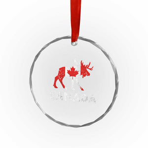 Canada Moose Maple Leaf Crystal Glass Ornament Canadian Pride TS10 Print Your Wear