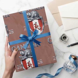 Canada National Soccer Fan Wrapping Paper Roll Proud Canadian Gift TS12 Mocha Print Your Wear