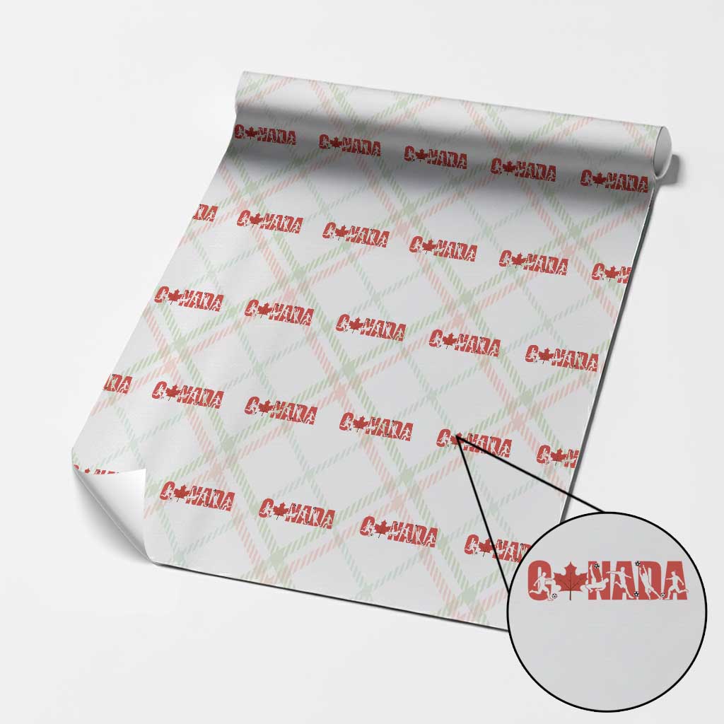 Canada National Soccer Lover Wrapping Paper Roll Proud Canadian Fan Gift TS12 Christmas Plaid Print Your Wear