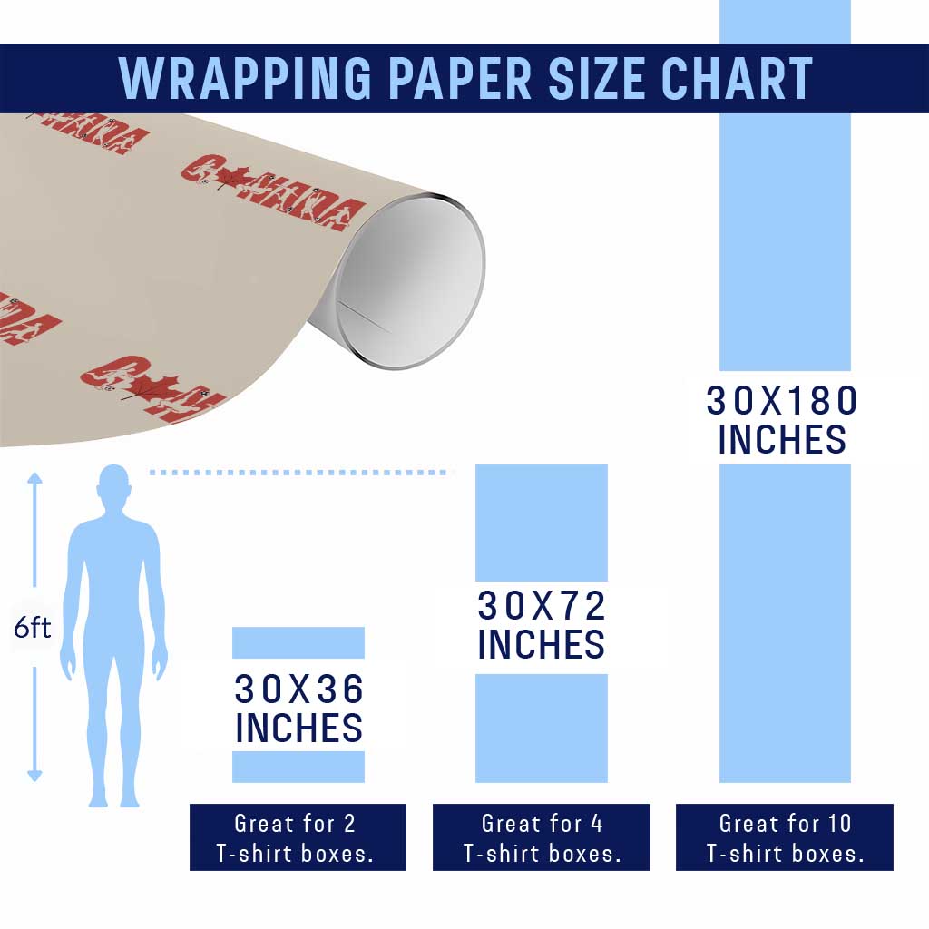 Canada National Soccer Lover Wrapping Paper Roll Proud Canadian Fan Gift TS12 Print Your Wear