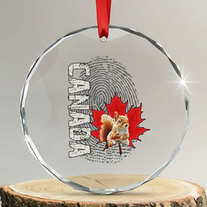 Canada Pride Crystal Glass Ornament Maple Leaf Squirrel Canadian Roots TS02 Transparent Glass 3'' Circle Print Your Wear