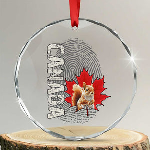Canada Pride Crystal Glass Ornament Maple Leaf Squirrel Canadian Roots - Print Your Wear
