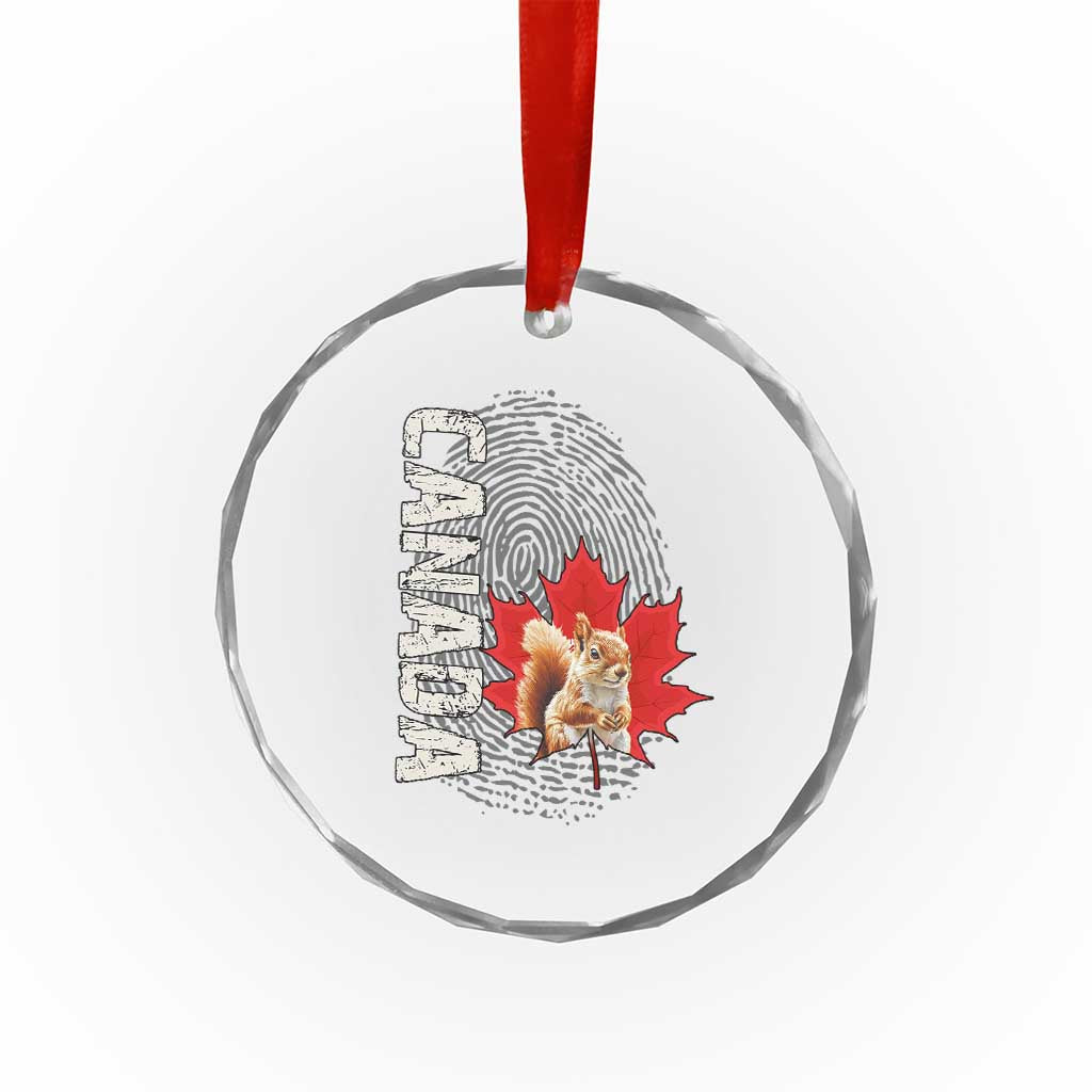Canada Pride Crystal Glass Ornament Maple Leaf Squirrel Canadian Roots TS02 Print Your Wear