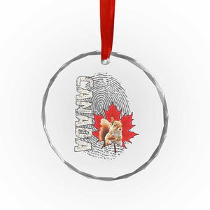 Canada Pride Crystal Glass Ornament Maple Leaf Squirrel Canadian Roots - Print Your Wear
