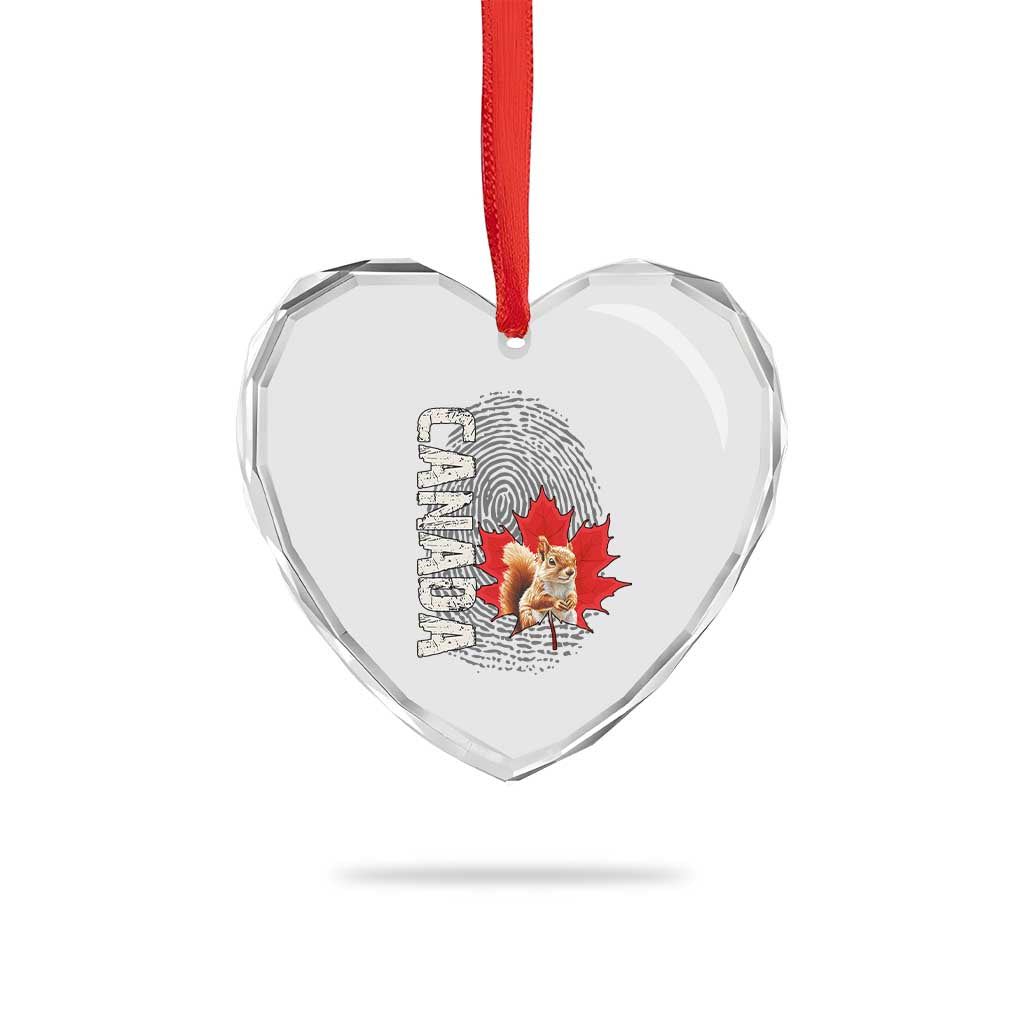 Canada Pride Heart Crystal Glass Ornament Maple Leaf Squirrel Canadian Roots TS02 Print Your Wear