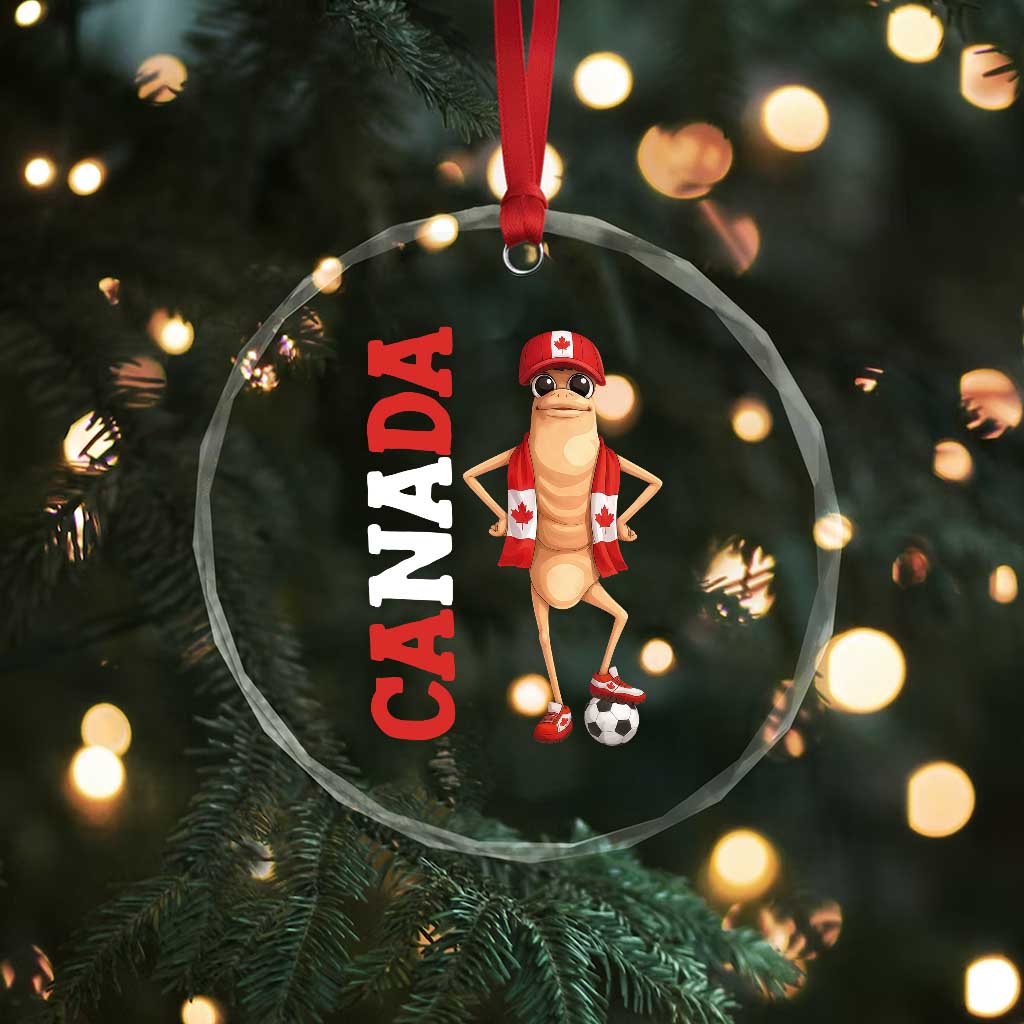 Canada Soccer Fan Marcus The Worm Crystal Glass Ornament Country Football Gift TS12 Print Your Wear