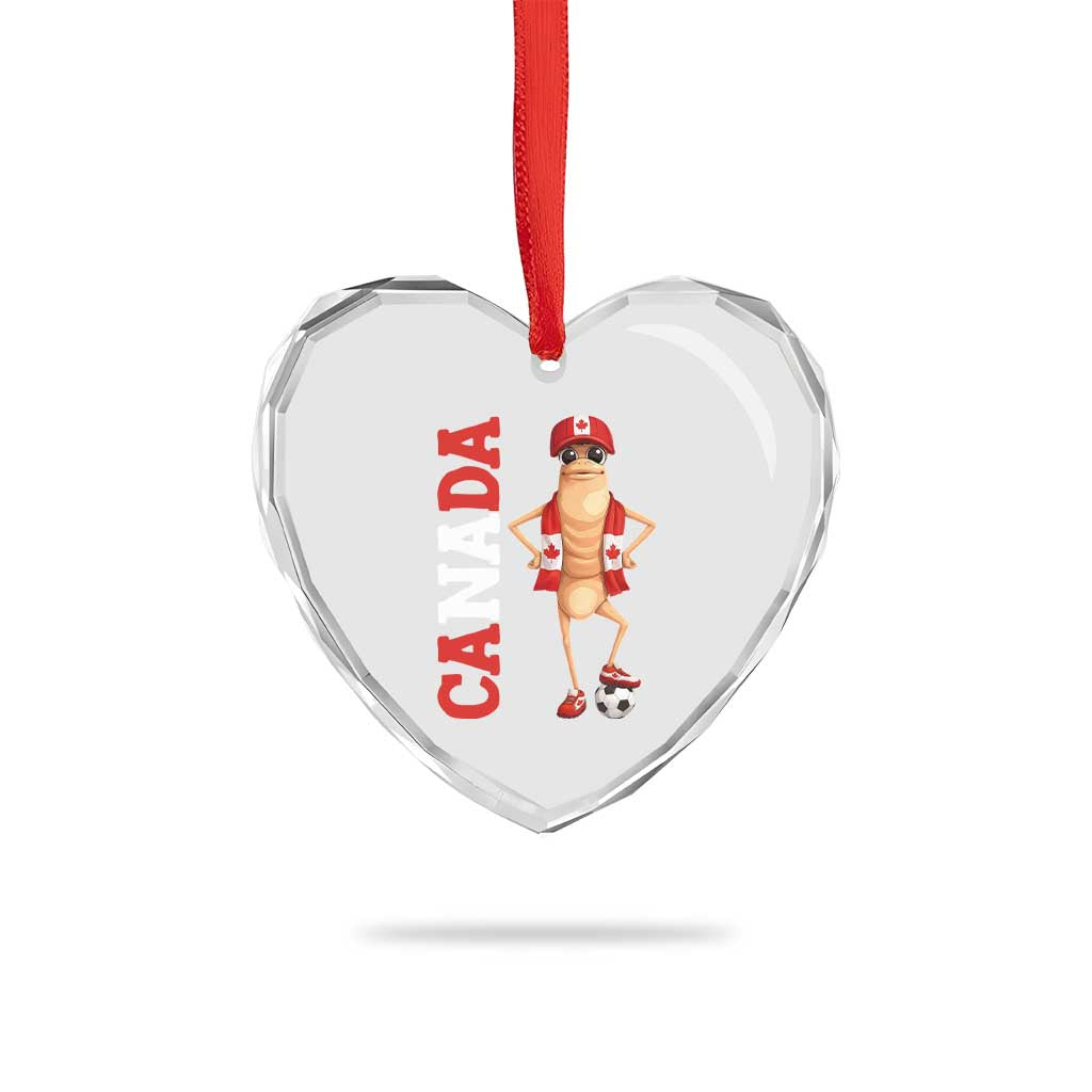 Canada Soccer Fan Marcus The Worm Heart Crystal Glass Ornament Country Football Gift TS12 Print Your Wear