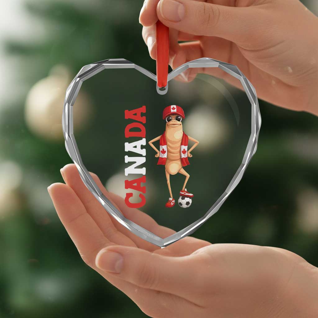 Canada Soccer Fan Marcus The Worm Heart Crystal Glass Ornament Country Football Gift TS12 Print Your Wear