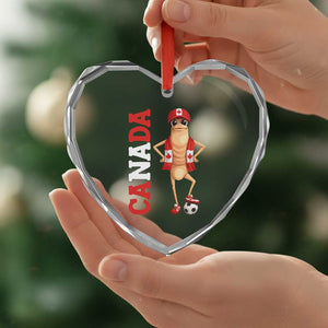 Canada Soccer Fan Marcus The Worm Heart Crystal Glass Ornament Country Football Gift TS12 Print Your Wear