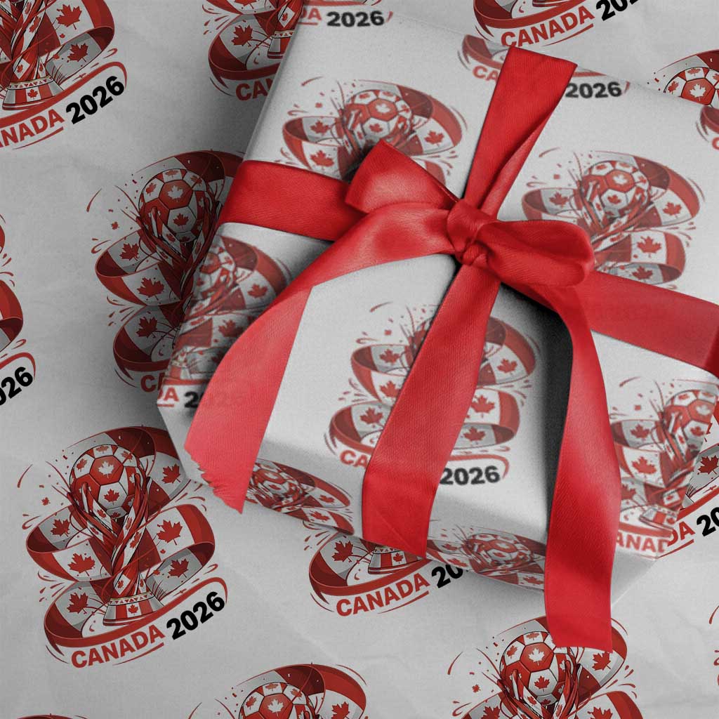 Canada Soccer Fan Wrapping Paper Roll International Football Lover Gift TS12 White Print Your Wear