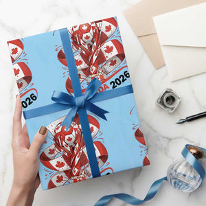 Canada Soccer Fan Wrapping Paper Roll International Football Lover Gift TS12 Light Blue Print Your Wear