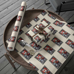 Canada Soccer Moose Wrapping Paper Roll Vintage Postal Stamp Road To 2026 TS12 Beige Print Your Wear