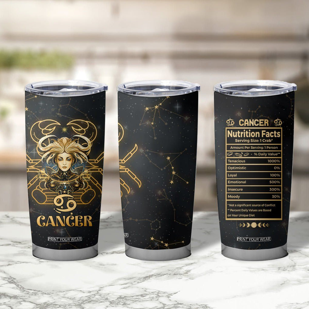 Cancer Zodiac Tumbler Cup Celestial Constellation Astrology Horoscope Galaxy TB02 Printyourwear