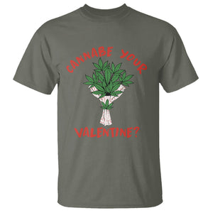 Cannabe Your Valentine 420 Cannabis Bouquet Marijuana Weed Flower T Shirt TS09 Military Green Printyourwear