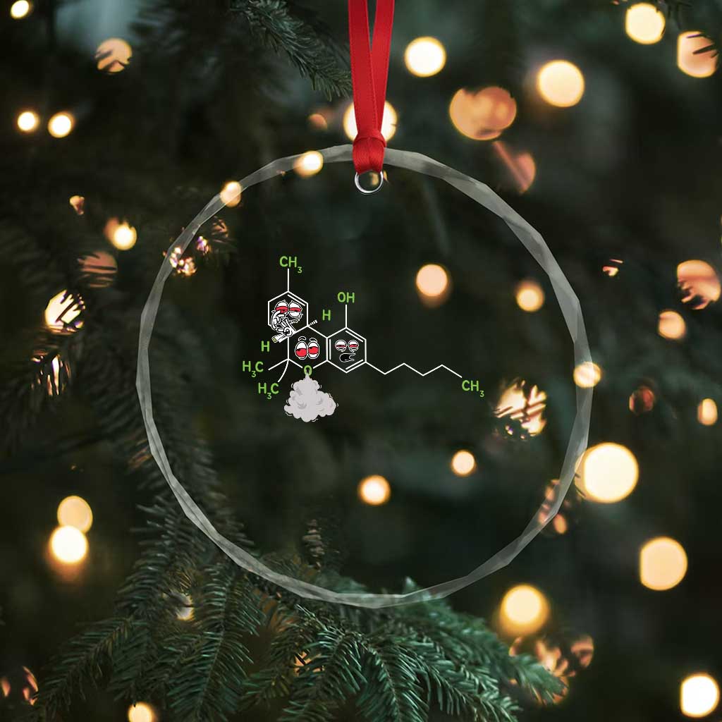 Cannabis Weed Crystal Glass Ornament Molecule THC Marijuana Stoner TS11 Print Your Wear