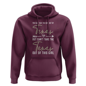 Can't Take The Texas Out Of This Girl Hoodie TS09 Maroon Print Your Wear