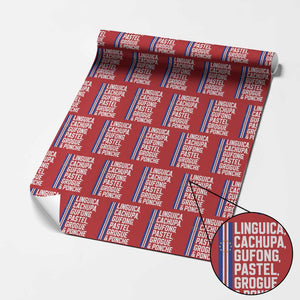 Cape Verde Cuisine Wrapping Paper Roll Linguica Cachupa Gufong Cabo Verde Heritage
