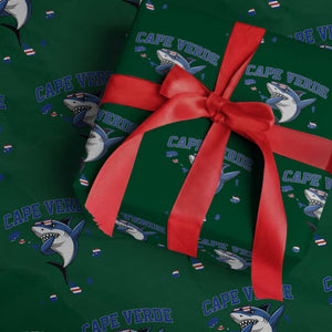 Cape Verde Flag Map Shark Cape Verdean Roots Wrapping Paper Roll TS14 Green Print Your Wear