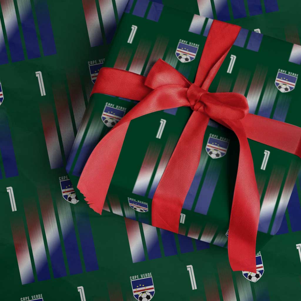 Cape Verde Flag Retro Sports Cabo Verdean Roots Wrapping Paper Roll
