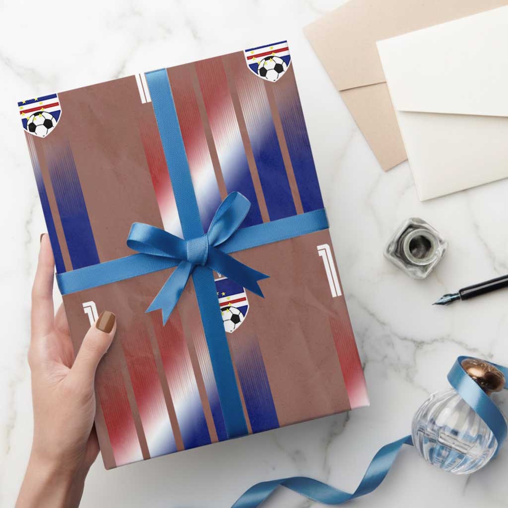 Cape Verde Flag Retro Sports Cabo Verdean Roots Wrapping Paper Roll