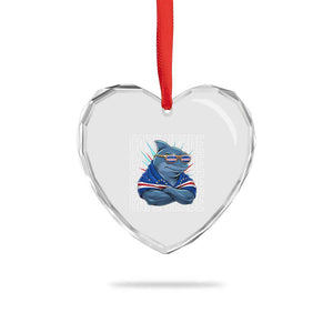 Cape Verde Flag Shark Cape Verdean Roots Cabo Verde Heart Crystal Glass Ornament TS14 Print Your Wear