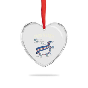 Cape Verde Islands Map National Flag Heart Crystal Glass Ornament Cabo Verde Archipelago Geography Pride TS02 Print Your Wear