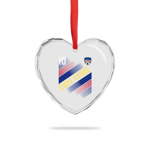 Cape Verde Soccer Jersey Style National Pride Heart Crystal Glass Ornament Cabo Verde Football Fans Number 10 Athletic