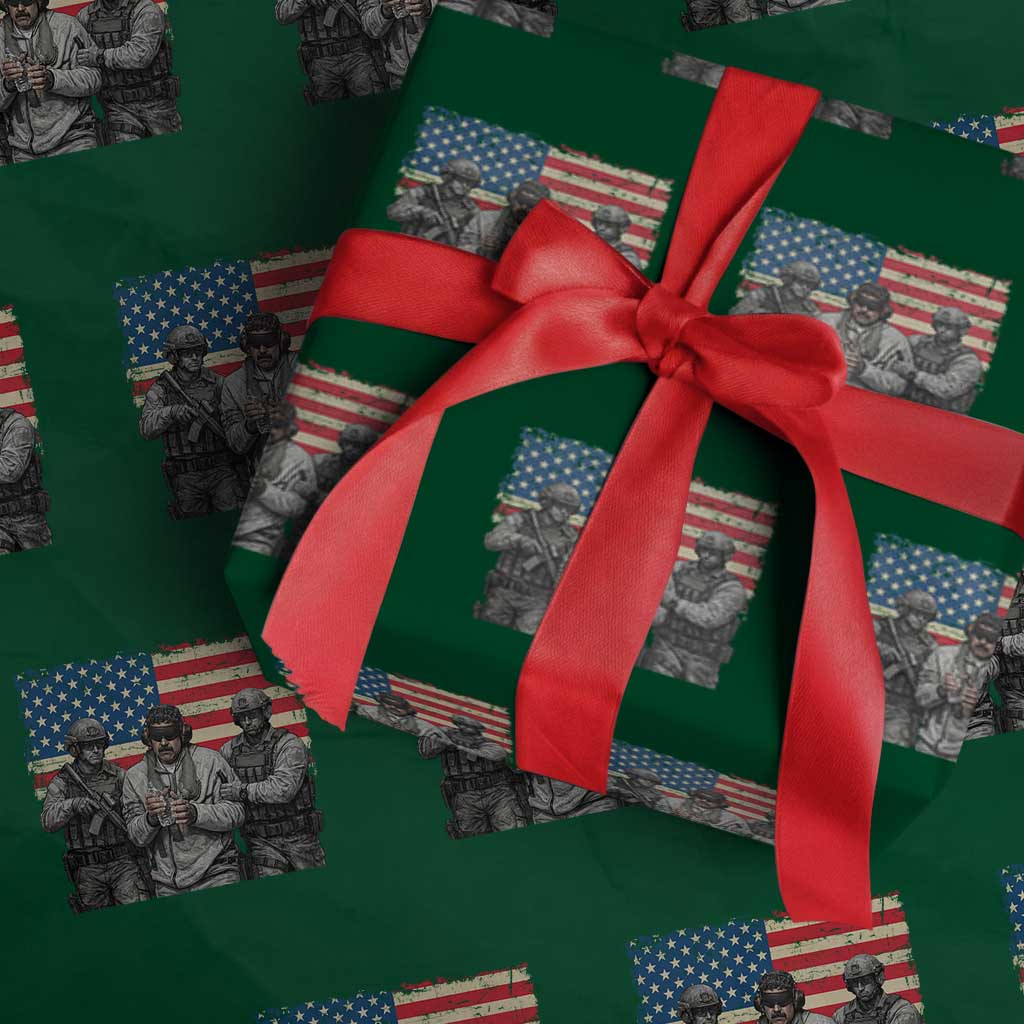 Captured Dictator Maduro Wrapping Paper Roll Special Forces Justice Operation American Flag TS02 Green Print Your Wear