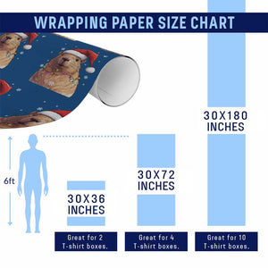 Capybara Christmas Wrapping Paper Roll Funny Santa Capy Meme Xmas Vibe TS02 Print Your Wear