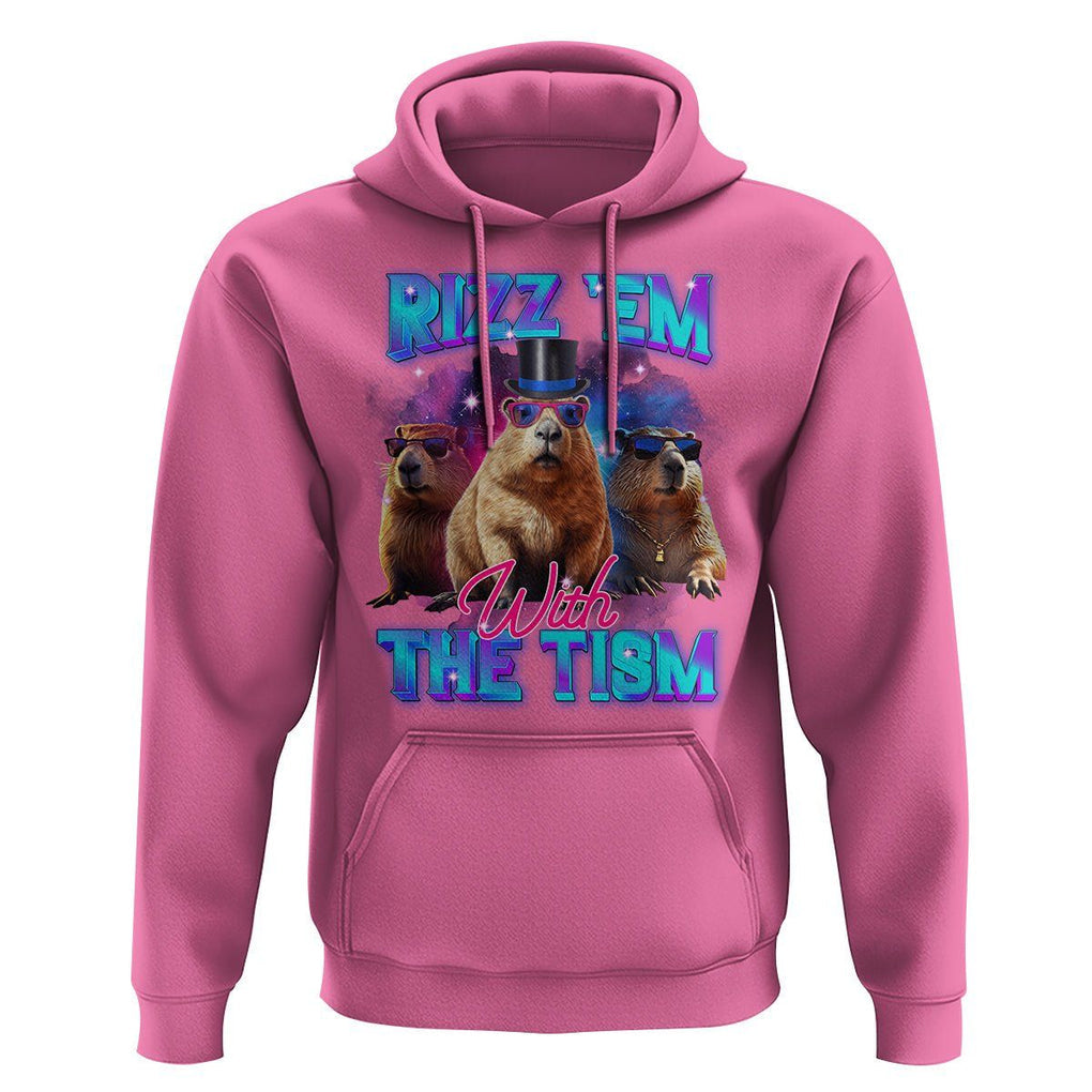 Capybara Lover Hoodie Rizz Em With The Tism Funny Capy Meme TS09 Azalea Print Your Wear