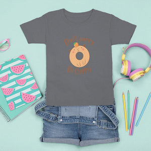 Capybara Lover T Shirt For Kid Don't Worry Be Cappy Funny Cute Donut Lover TS09 Charcoal Print Your Wear