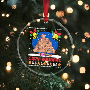 Capybara Xmas Tree Crystal Glass Ornament Funny Capy Holidays Gift TS12 Print Your Wear