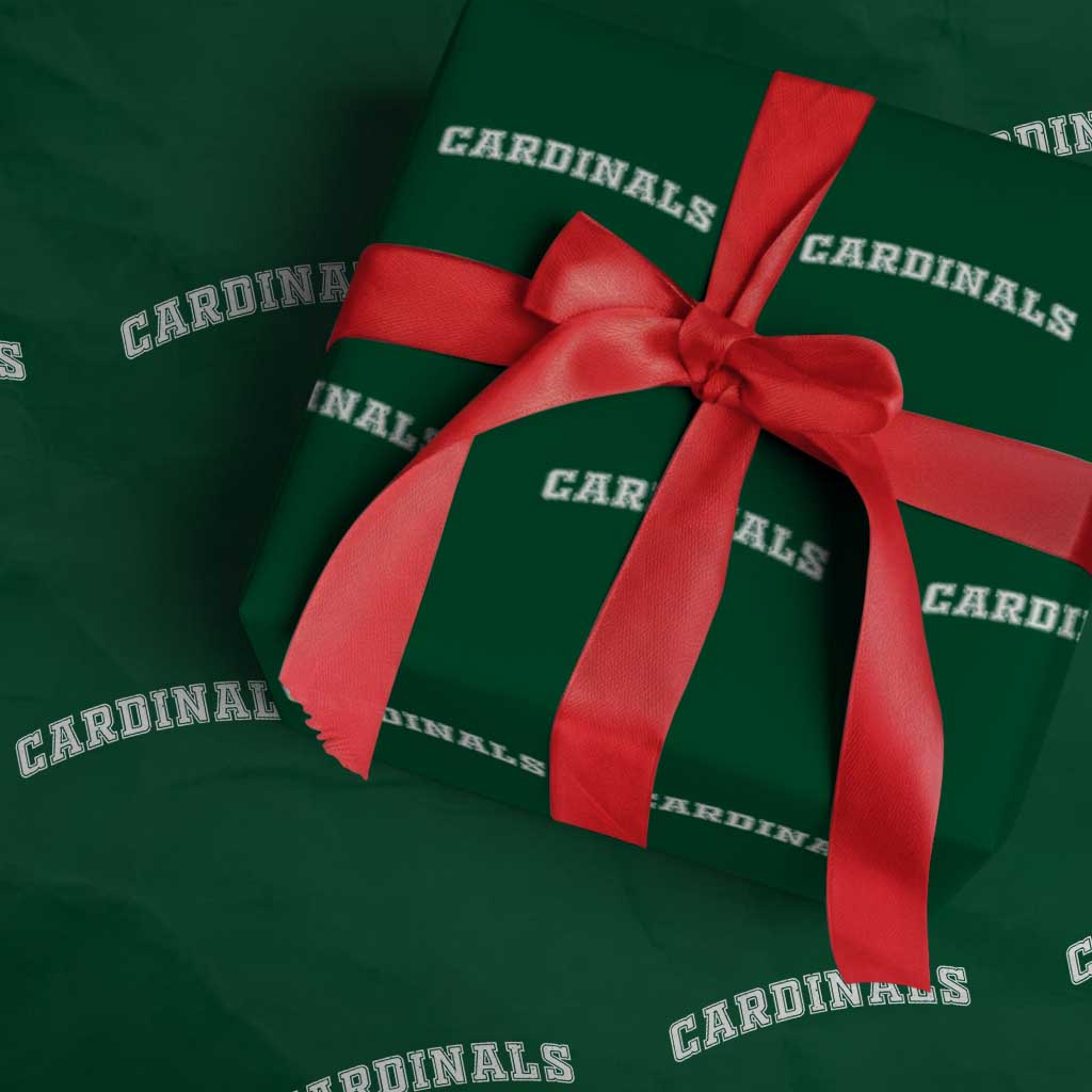 Cardinal Lovers Wrapping Paper Roll Retro Varsity College Graphic TS10 Green Print Your Wear