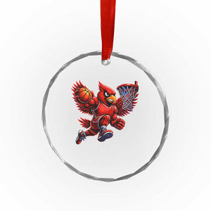 Cardinal Playing Basketball Graphic Crystal Glass Ornament Dunk Mascot Sports Fan Gift TS10 Print Your Wear