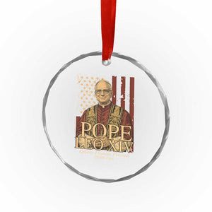 Cardinal Pope Leo XIV Crystal Glass Ornament 267th Robert Francis Prevost American Flag TS11 Print Your Wear