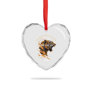 Cardinal Pope Leo XIV Heart Crystal Glass Ornament Nos Multi In Illo Uno Unum 267th Pope From Chicago Tiger TS11 Print Your Wear