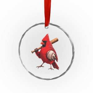 Cardinals Baseball Player Crystal Glass Ornament Retro STL Redbird Fan Bird Mascot Baseball TS10 Print Your Wear