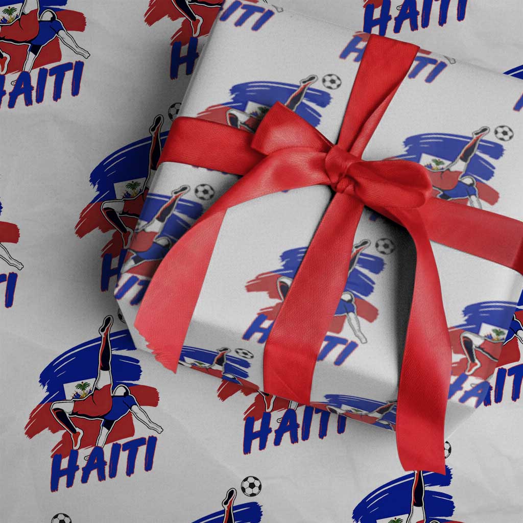Caribbean Soccer Lover Gift Wrapping Paper Roll Haitian Heritage Pride