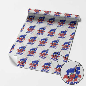 Caribbean Soccer Lover Gift Wrapping Paper Roll Haitian Heritage Pride