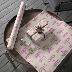 Carl's a Mess Wrapping Paper Roll Viral Reality TV Quote Meme TS14 Beige Print Your Wear